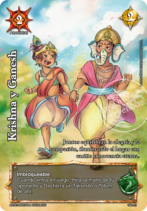 Krishna y Ganesh