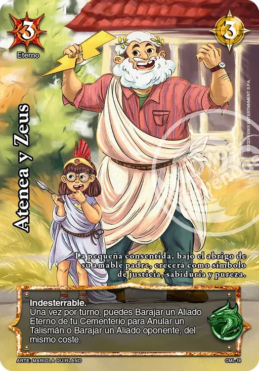 Atenea y Zeus